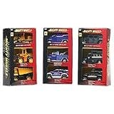 Mighty Wheels Assorted 3 Pack Vehicles, 4 3/4 Vehicle Sets - Choose between Police 3 pack or Fire Engine 3 pack