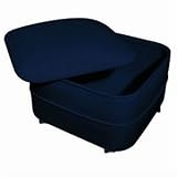 Square Navy Blue storage ottoman