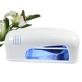 M.S Portable Uv Gel Lamp Light Shellac Acrylic Nail Polish Dryer Pro Finish Quick Dry 9w - White