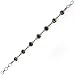 Garnet Gemstone Link Bracelet Silver 7.5 inches