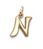 14K 'N' Pol Initial Pendant - GH10047