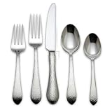 Reed & Barton Hammered Antique 18/10 Stainless Steel 5-Piece Place Setting, Service for 1
