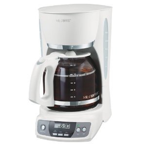 Mr. Coffee CGX20-NP 12-Cup Programmable Coffeemaker, White w&#1110th FREE MINI TOOL BOX (DH)