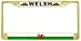 Wales Welsh Dragon Flag Gold Tone Metal License Plate Frame Holder 2