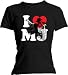 Michael Jackson - I Heart Michael Jackson Juniors Babydoll T-Shirt