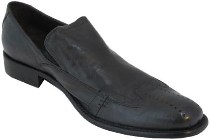 Tossi 3770 Men's Italian Dress/Casual Slip on Round Toe Shoes Black Size 45