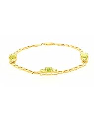14K Yellow Gold Peridot Bracelet