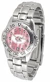 Georgia Bulldogs Ladies Sport Watch with Steel Band and Mother of Pearl Dial