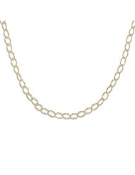 16 Inch 14/20 Gold Filled Oval Textured Link Necklace