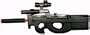 Well P90 Laser Red Dot Airsoft Electric Gun AEG - D90H