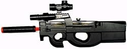 Well P90 Laser Red Dot Airsoft Electric Gun AEG - D90H