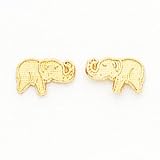14k Polished Elephant Post Childrens Earrings