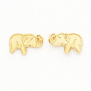Childrens Toyshop  Jewelry : 14k Polished Elephant Post Childrens Earrings