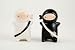 Japanese Ninja Kids Salt & Pepper Shaker Set, Black and White