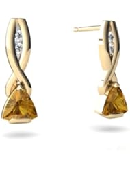 Genuine Citrine 14kt Yellow Gold Earrings