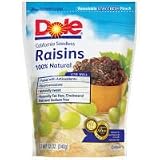 Dole California Seedless Raisins [Case Count: 12 per case] [Case Contains: 144 OZ]