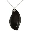 EXP Handmade Black Onyx Pendant Necklace With Sterling Silver
