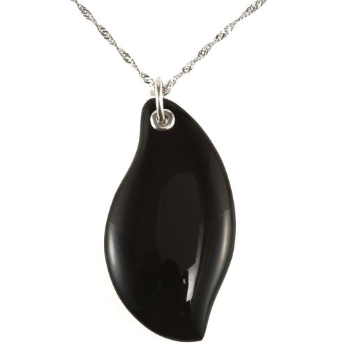 Handmade Black Onyx Pendant Necklace With Sterling Silver