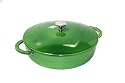 Staub 9.5 Inch Hexagon Saute Pan and Braiser, Pesto
