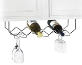 Spectrum 49170 Under Cabinet Wine Rack and Stemware Holder, 6-Bottle/6-Stems, Chrime