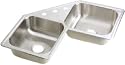 Elkay NMRB43224 Neptune 43-by-22-by-7-by-5-by-7-Inch Triple Bowl Kitchen Sink, Stainless Steel