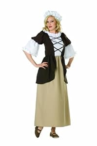RG Costumes Women's Colonial Peasant Lady, Brown/Tan, 6-8/Medium