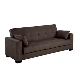 Boston Microfiber Convertible Sofa - Charcoal