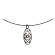 Oval Victorian Pendant Choker Necklace