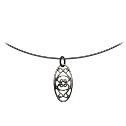 Oval Victorian Pendant Choker Necklace