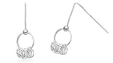 Rolling Ring Style Threader Earrings Sterling Silver
