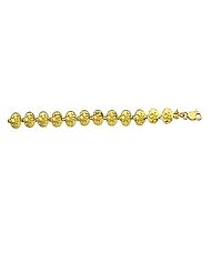 14kt Yellow Gold Sand Dollar Bracelet 7.25 inch