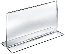 Set of 10 Retail Acrylic Double-Foot Two Sided Sign Holder 8.5"W x 5.5"H