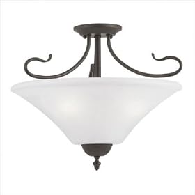 Elipse Convertible Pendant or Semi Flush in Painted Bronze by Thomas Lighting
