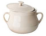Mayfair & Jackson Four-Quart Stoneware Bean Pot with Lid