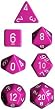 Chessex Dice: Polyhedral 7-Die Opaque Dice Set - Light Purple with White