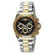 Invicta Men's Two Tone Speedway Chronograph Watch - Black Dial 9224