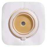 SUR-FIT AutoLock Cut-to-Fit Durahesive Flexible Skin Barrier with Tape Collar - Fits 1 3/8" to 1 3/4" Stoma - 2 1/4" Flange - White - 5" x 5" Overall - Box