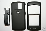 Blackberry Pearl 8100 Hard Plastic Snap-On Case Cover Black (with detachable belt clip)