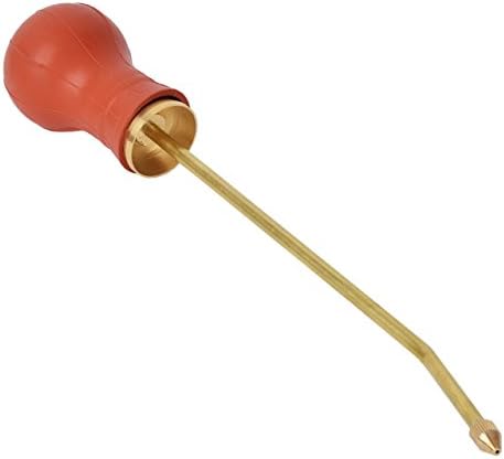 Justmysport Bulb Duster Dust Applicator Home Pest Control Pesticide Powder Duster Sprayer for Bug, Bee, Wasp, Copper Red