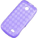 TPU Skin Cover for Samsung T528g, Argyle Purple