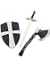 CRUSADER SET, AXE, SWORD AND SHIELD