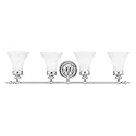 Quoizel HF8604C Hartford 9-Inch Bath Bar with Four Lights with Opal Etched Glass, Polished Chrome Finish