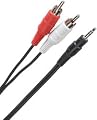 3.5mm Stereo Male To 2 RCA Male Cable 5 ft.