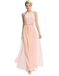 Halter Chiffon/Satin High-Neck Cocktail Floor Length Thigh Length Sequined Beaded Lace Backless Evening Dress/Homecoming Dress/Bridesmaid Dress/Pageant Dress/Prom Dress/Party Dress/Wedding Dress 