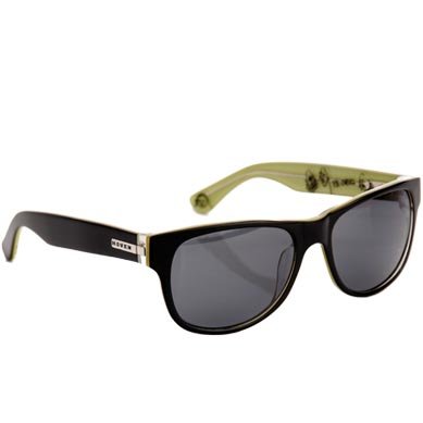 Click here to buy HOVEN BIG RISKY 39-9001 BLACK-RUSS POPE HANDMADE ACETATE FRAME GREY LENS PLASTIC SUNGLASSES.