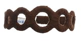 L. Erickson USA 100% Silk Dupioni Wrapped Circles Headband-Chocolate