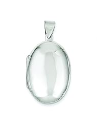 Sterling Silver Oval Locket Pendant Jewelry 41mm