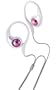 JVC HAE33P Clip-On "Ear Gem" Headphones (Pink / White)