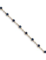 14K Gold Sapphire and Diamond Bracelet