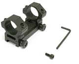 Leapers Accushot 1-Pc Mount, 1 Rings, Picatinny/Weaver Mount, See-Thru